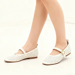 New Arrival Fashion Trend for All Seasons Leather Lining Factory Direct Sale High Quality Women's Casual Flat Shoes