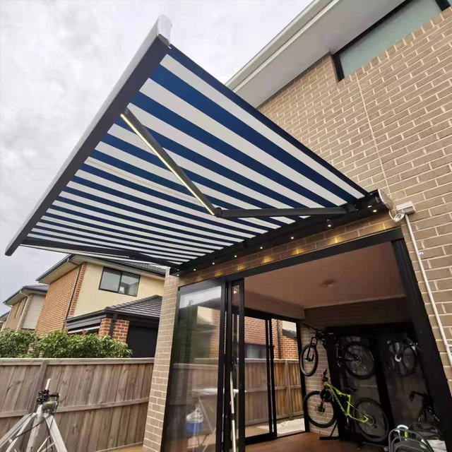 Full open type sunshade waterproof coffee shop clubhouse villa patio home cassette retractable awning