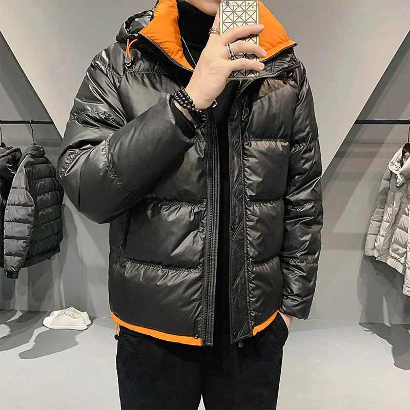 2024 Men's Winter New Light Thin White Duck Coats Male Warm Puffer Hooded Jackets Men Solid Color Down Outerwear H398_voghion.com