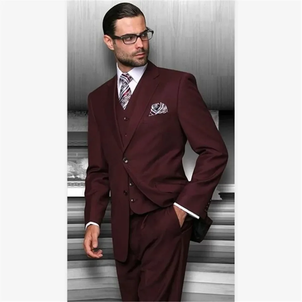 Burgundy-Wine-Red-Fashion-Men-