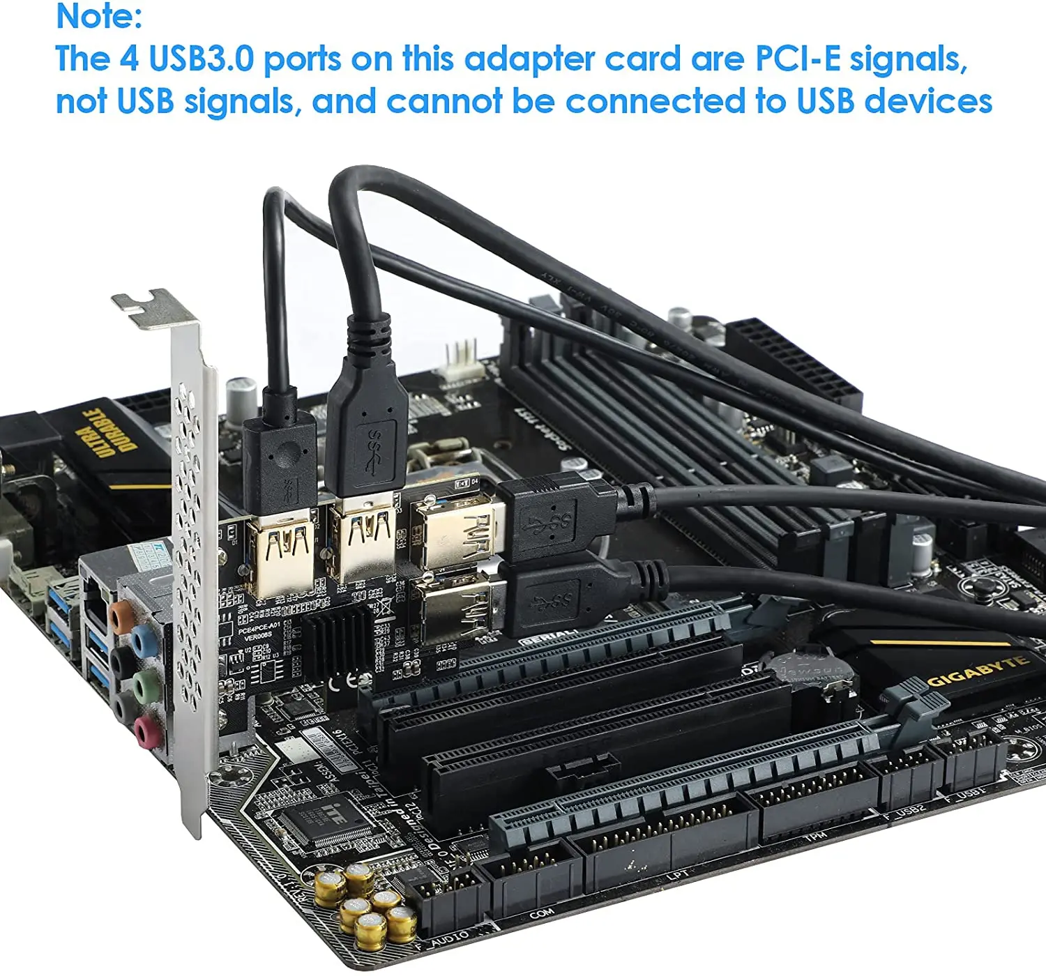 Pcie 5.0 Riser Cable PCI-E 4X To 4 Port USB Riser Card - Crypto Mining  Adapter For Multiple GPUs Pcie 4.0 Riser Cable