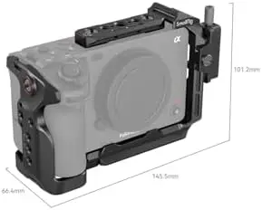 For SmallRig Cage for Sony FX30 for HDMI Cable Clamp Classic Bright Black Surface NATO Rail Modular Design Compatible Camera detail image