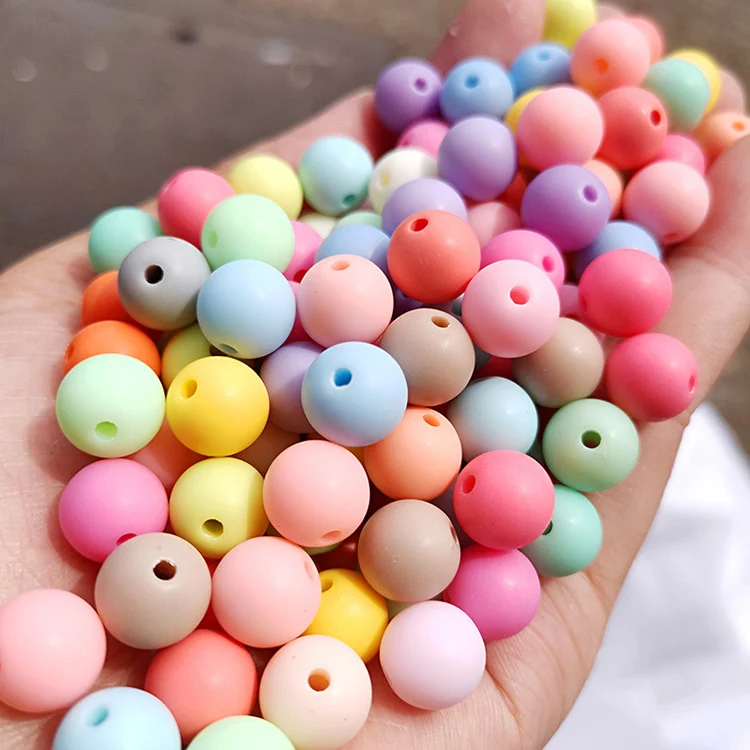 Wholesale Matte Acrylic Round Beads In Bulkfrosted Round Acrylic Balls Gumball Beads For 8021