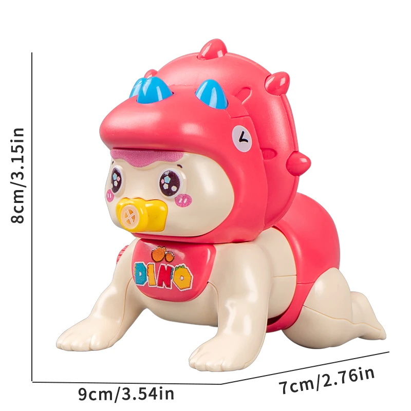 Cute Cartoon Design Classic Educational Learn to Climb Toys Baby Crawling Baby Doll Wind up Toys