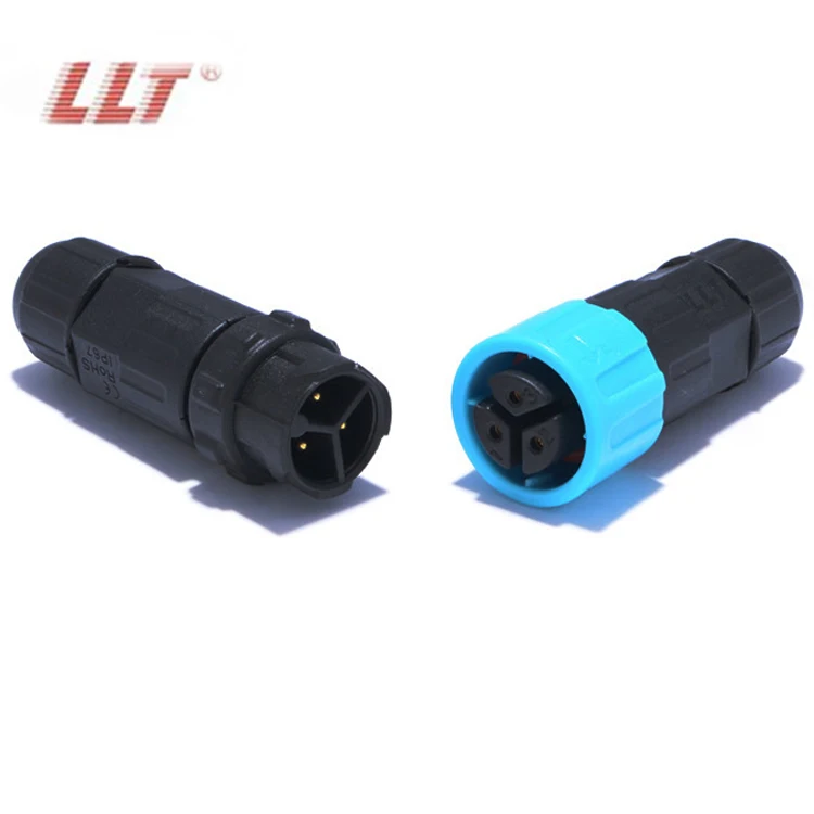LLT M16 Ip67 2 3 4 5 6 7 8 9 10 11 12 Pin Quick Connect IP68 Waterproof Connector for Street Lamp
