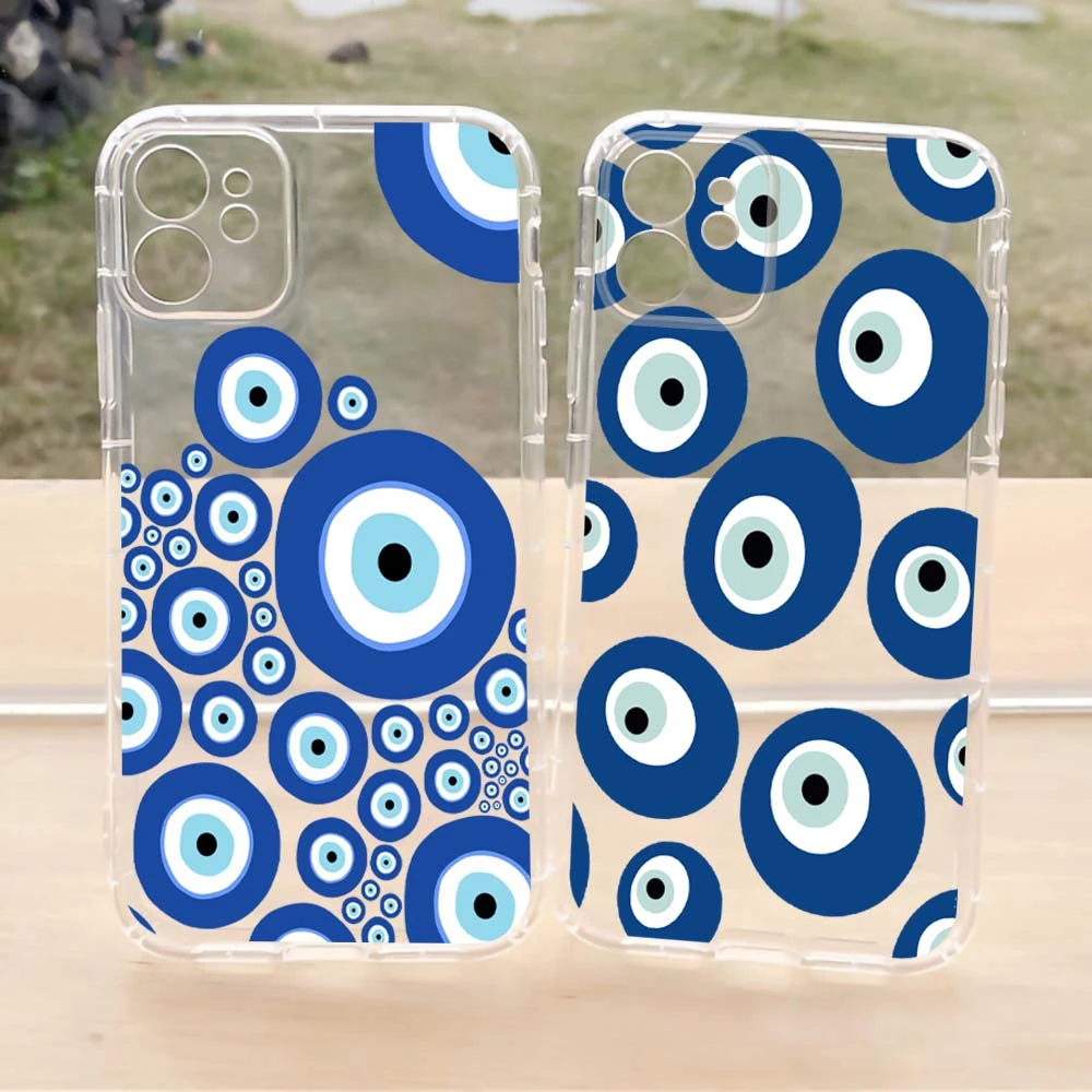 Stylish Shockproof Evil Eye TPU Phone Case for iPhone 14 Pro Max - Dirt-Resistant Design with Cleaning Kit Included Stylish Shockproof Evil Eye TPU Phone Case for iPhone 14 Pro Max - Dirt-Resistant Design with Cleaning Kit Included