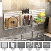 Set di pannelli forati per cucina 4 Bianco