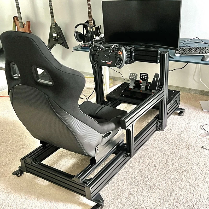 Sim Racing Set Arm Hanging Monitor Stand 4080 T Slot Aluminum Extrusion Profile Sim Racing Rig Race Car Truck Driving Simulator