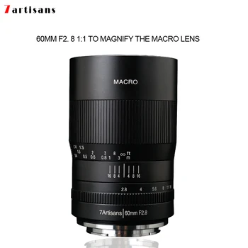7artisans 60mm F2.8 Macro Lens APS-C for Fujifilm Olympus M43 Mirrorless Camera for R  M50Z6 Z7 detail image
