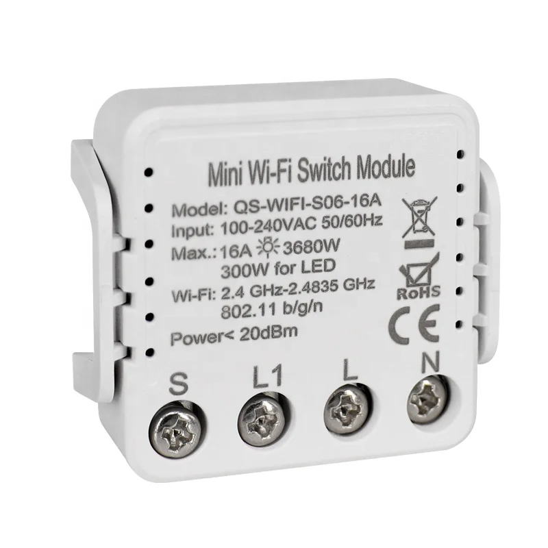 Aihomestyle Mini 16A WiFi Light Switch Smart Control for Smart Home Automation Solution Compatible with Alexa
