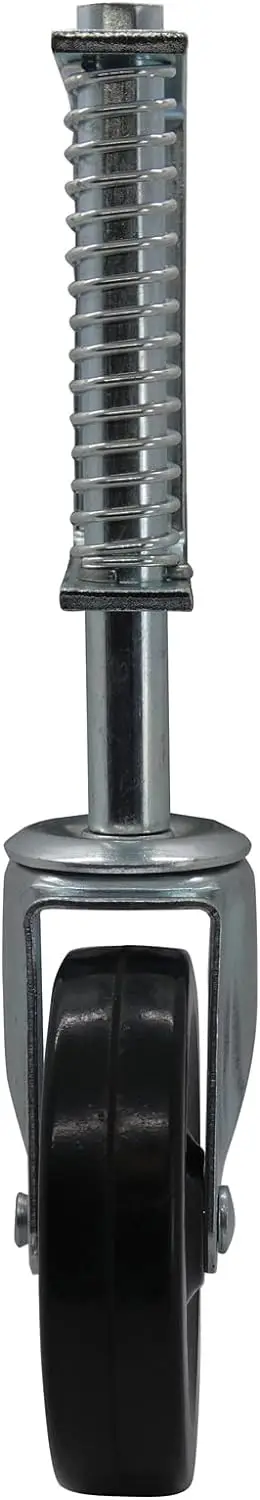 Ruota Per Cancello Caricata A Molla - Rullo In Gomma Per Carichi Pesanti Fino A 600 Libbre, Nero - Foto 13