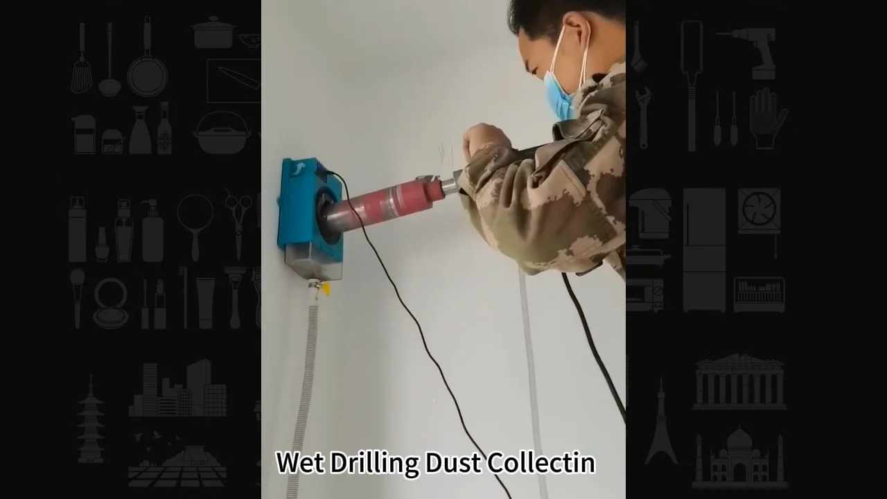 Rechargeable Dust Collector Dust Shroud Dustless 2090mm Hole Cutting