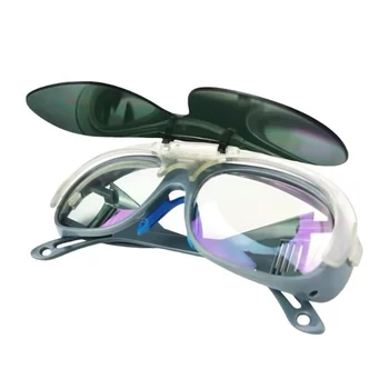 Dual-Action Flip-Top Welding Glasses Anti-Distraction & Anti-Glare PC Frame Ultraviolet & Arc Protection for Specialized Workers