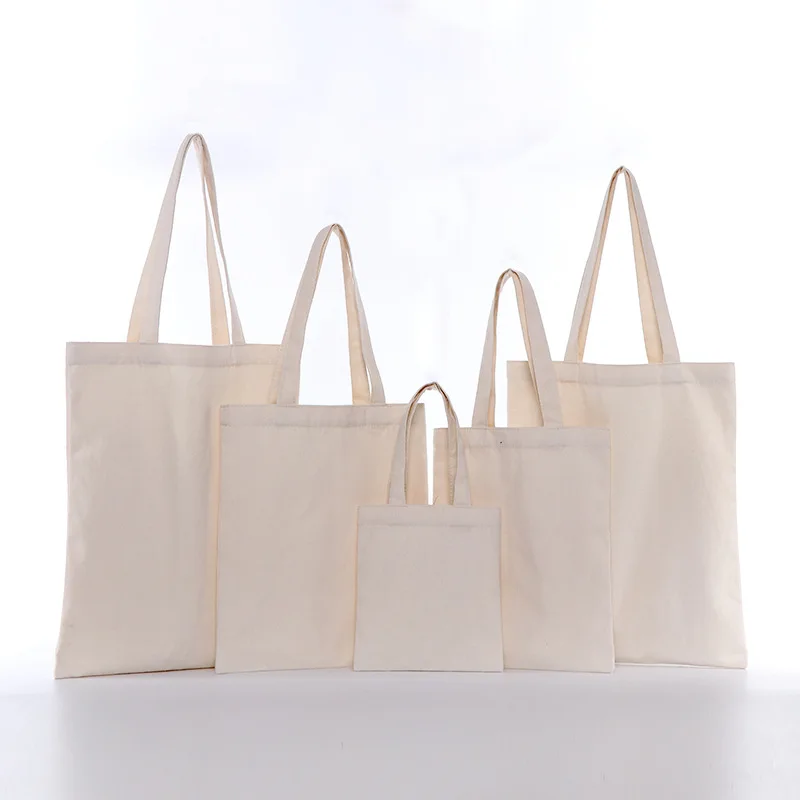Reusable Cotton Canvas Tote Bags With Custom Printed Logo Natural Eco ...