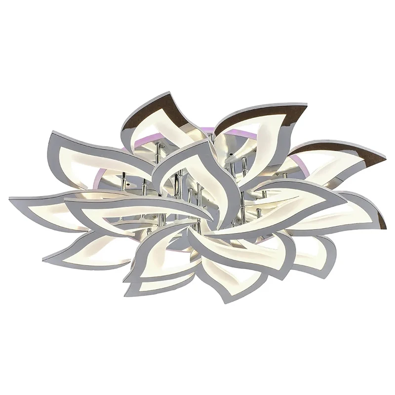 Hot Sales Modern APP Remote Control Decor Lighting Acrylic White Ceil Lamp Fixtures Living Room Indoor LED Fancy Ceiling Lights