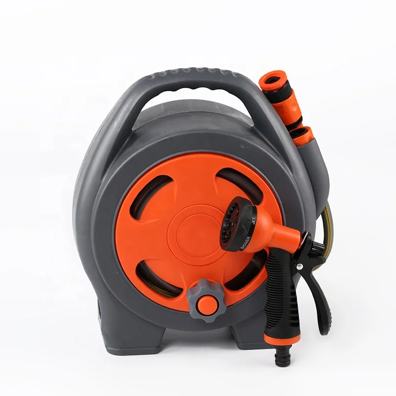 Rolling Portable Garden Hose Reel Retractable Hose Reel Mini Garden