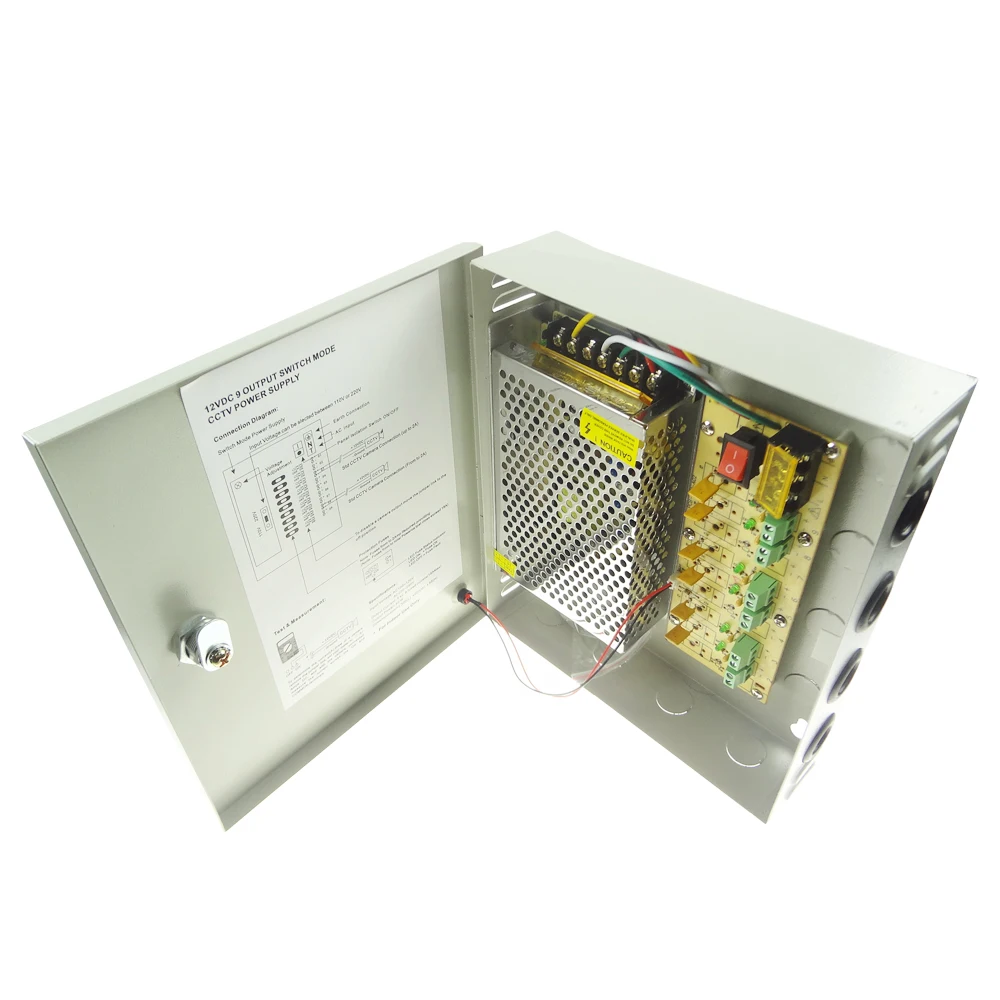 Блок питания для камеры видеонаблюдения, 60 Вт, 12 В постоянного тока, 5 А, 6 каналов