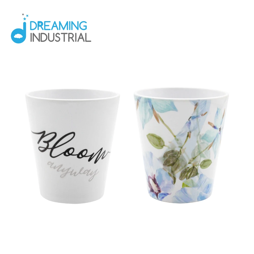 Сублимационный пустой керамический цветочный горшок 12 унций для растений