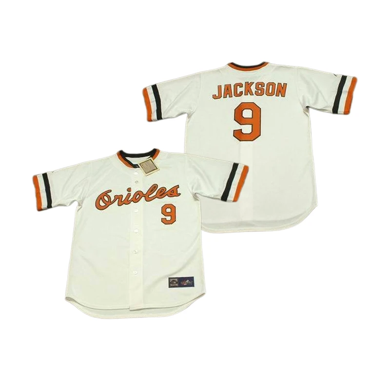 Wholesale Men's Baltimore 9 DON BUFORD 9 REGGIE JACKSON 10 ADAM JONES 10  ELROD HENDRICKS Throwback baseball jersey Stitched S-5XL From m.