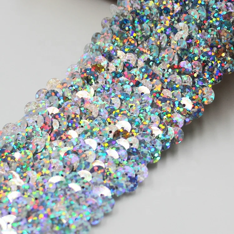 Оптовая продажа, 55 мм, плоские золотые блестки, Стретч, блестки, кружевные блестки, аксессуары для одежды, украшения, эластичная сетка для шитья