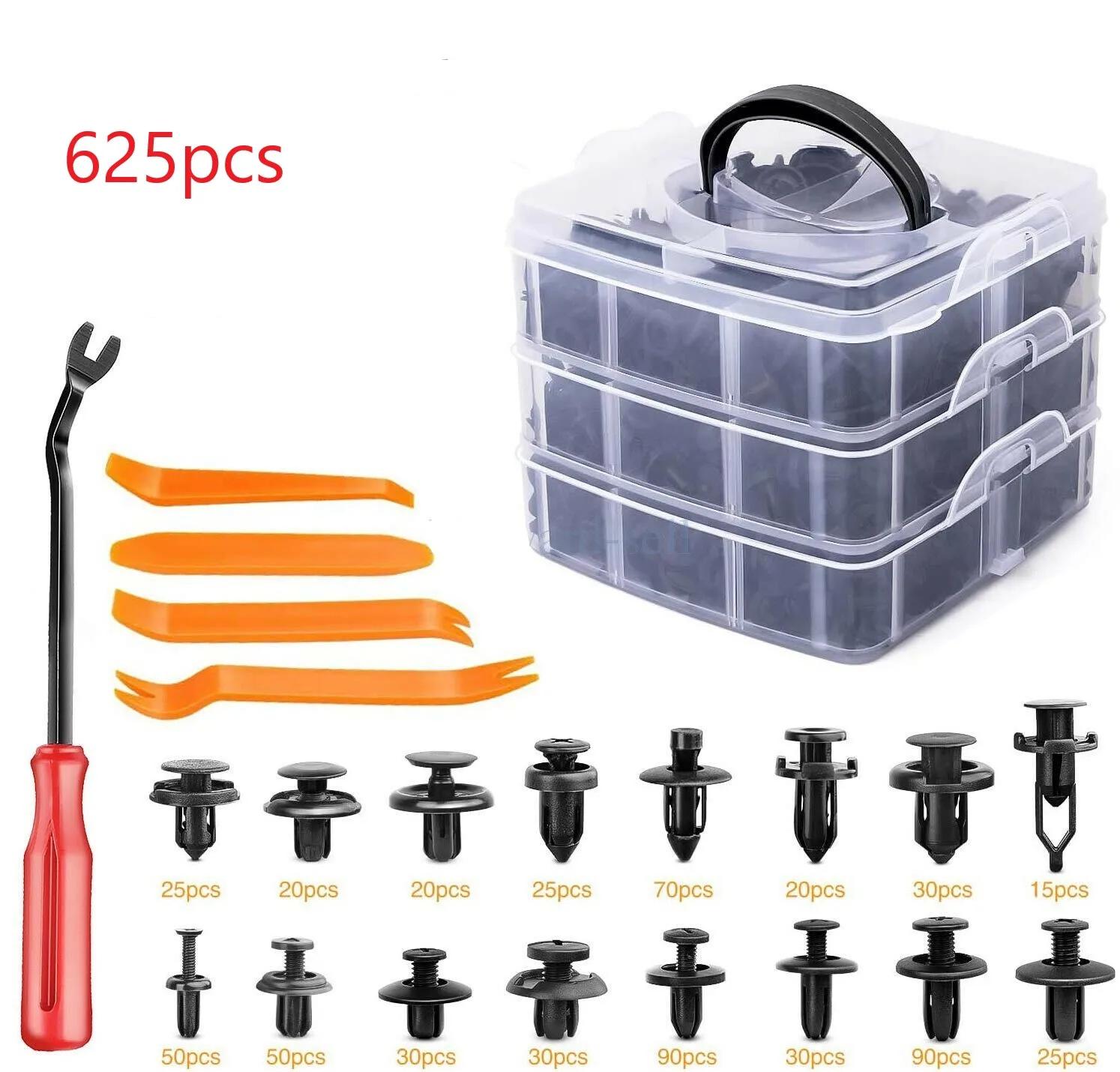 Oem C0579 625pcs Car Plastic Push Pin Rivet Trim Clips Panel Fasteners