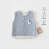gilet blu in pony-silk e cashmere