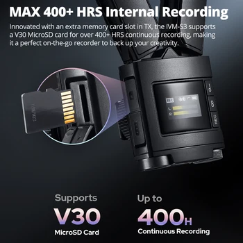 Godox IVM-S3 Machine-top Gun Type Microphone with Built-in Lithium Battery for DSLR Phones Live Outdoors Interviews detail image