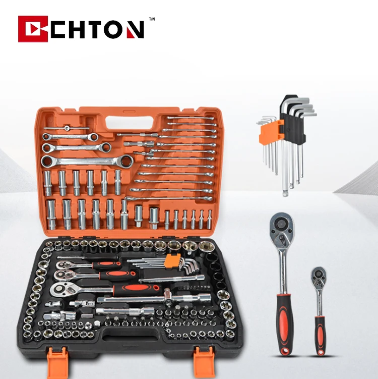 Complete Socket Set Car Repairing Hand Tool Sets 150 Pcs Auto Repair Kit Box