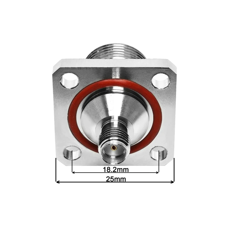 SMA Female Jack to N Type Female Jack Panel Mount Waterproof Brass Panel Mounting Flange N-SMA KKF RF Coaxial Connectors Adaptor