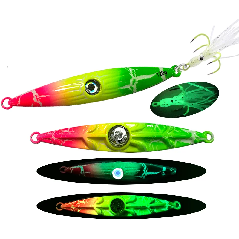 OBSESSION Metal Jig Fishing Lure with Jelly Fish LED Lamp