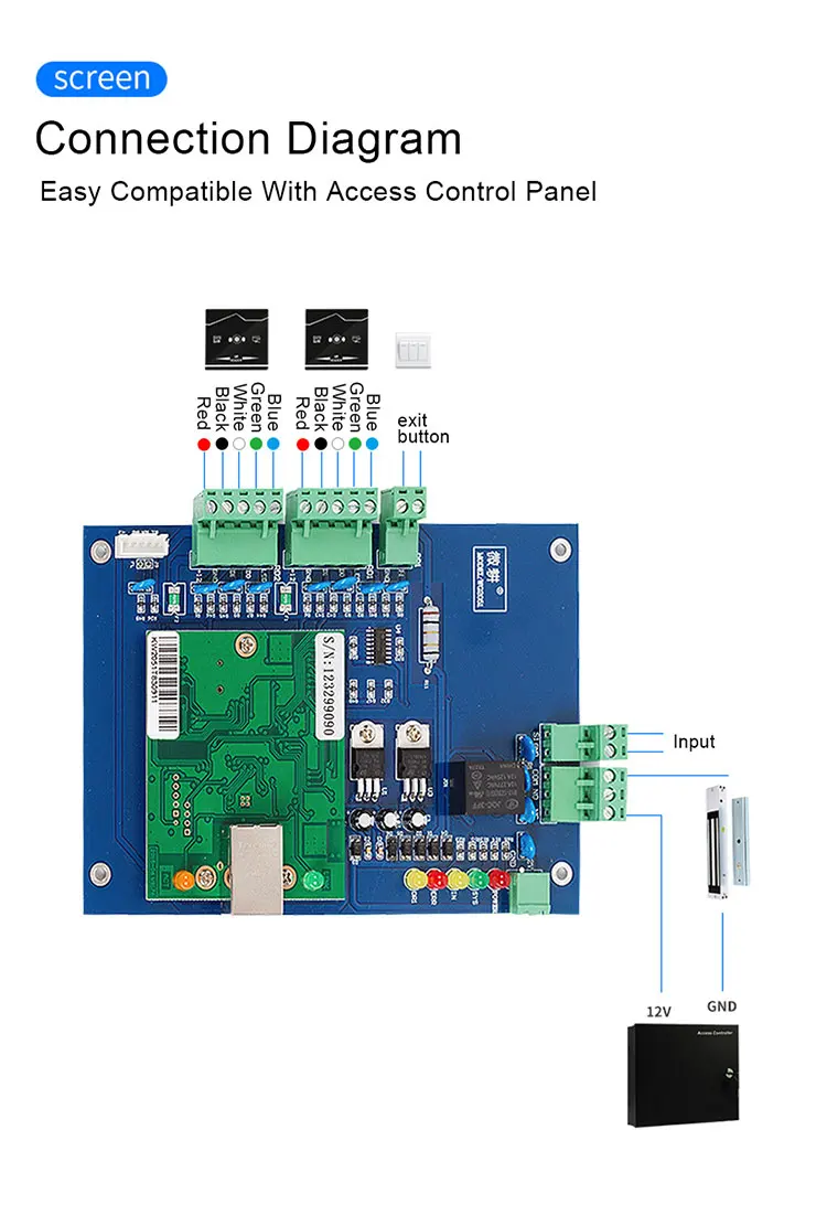 Smart NFC ID IC Card Reader with Wiegand Access Control