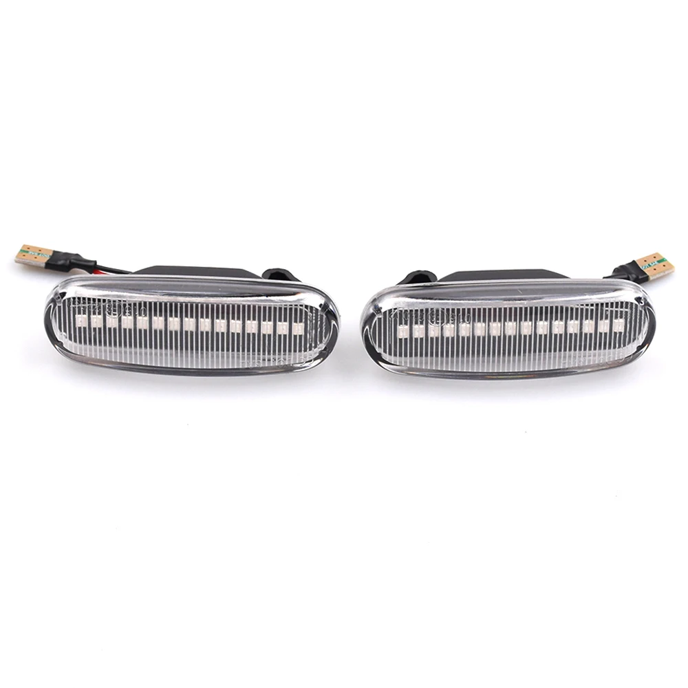 Hacreyatu Indicatore di direzione a LED per F-iat Panda Punto Evo Stilo Qubo P-eugeot C-itroen Lancia Musa(350) (Bianca
