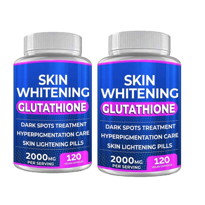 glutathione 1000mg for skin whitening Capsules (120 Count) Courses:1 Box Only BAC Water 30mL vitaminc
