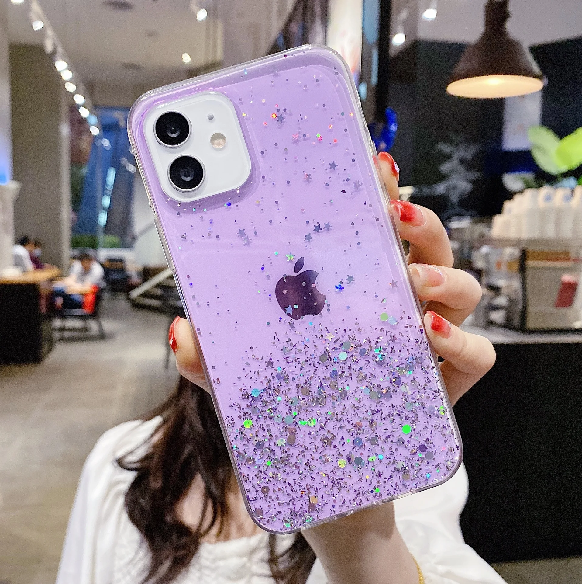 Tfshining Glitter Moon Star Bling Soft Phone Cases For Iphone X Xr