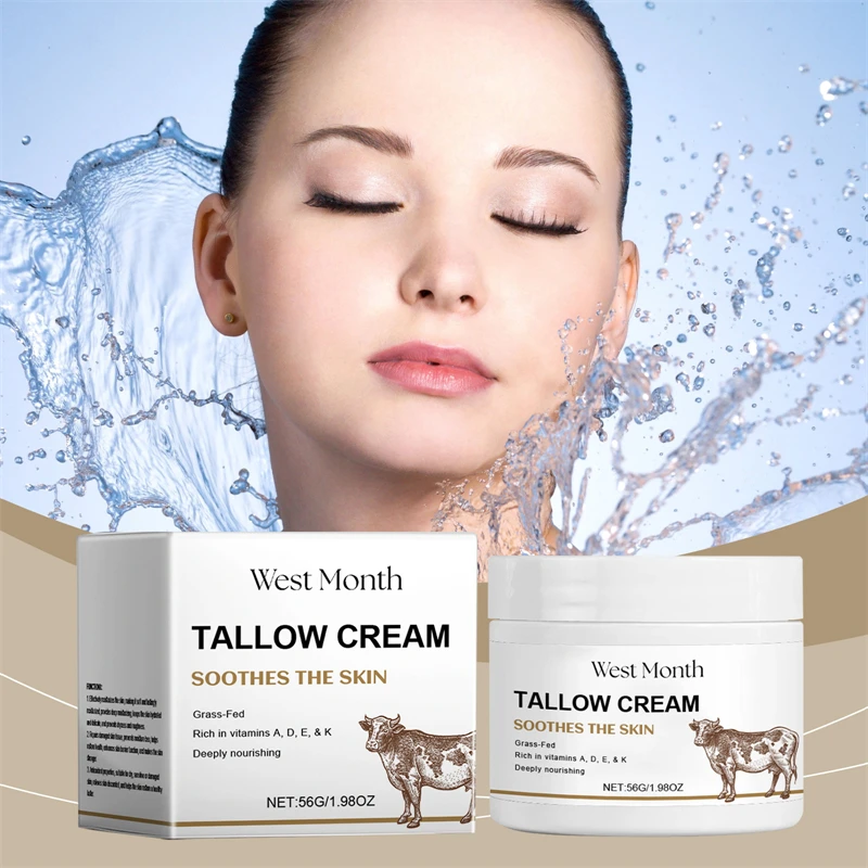WEST MONTH Beef Tallow Cream Moisturizing Nourishing Dry Dull Skin Fine Lines Treatment Best Chinese Face Cream Skin Cosmetics