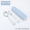 Cuchara, Tenedor + Caja Azul Retráctil