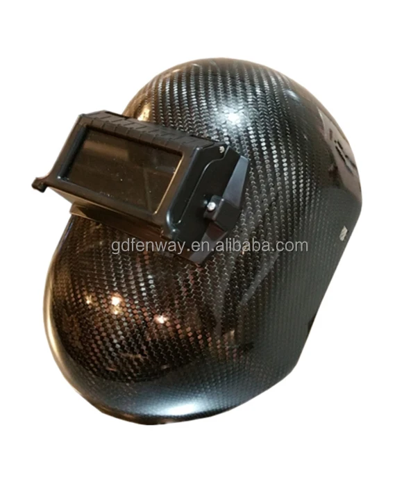 Factory Supplied Custom Made Heat Resistance Unique Pancake Black Carbon Fiber Welding Hood