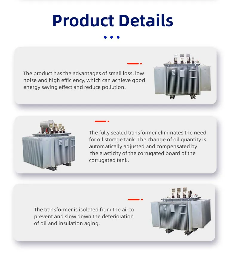 China Factory Hot Sales Customized  20kv 400v Three Phase Oil Immersed Transformers supplier