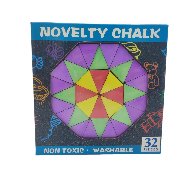Высококачественная меловая картонная упаковка из 32 предметов красочный треугольник Новинка тротуарный Мел уникальный и забавный мини-меловой доски