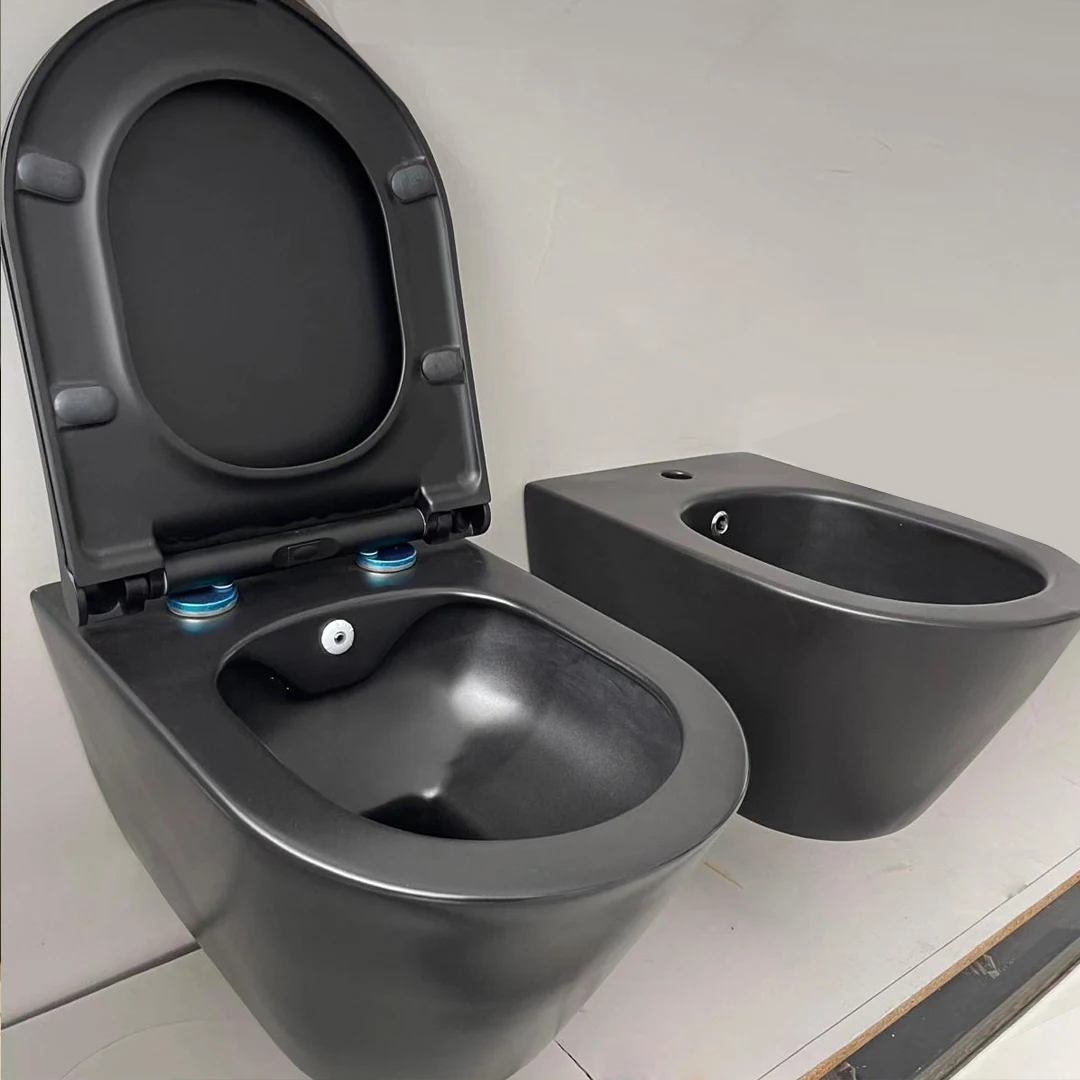 Red Urinal Salon Wc Ma Toulet Bidet With Mixer Curved Toilette Coupled