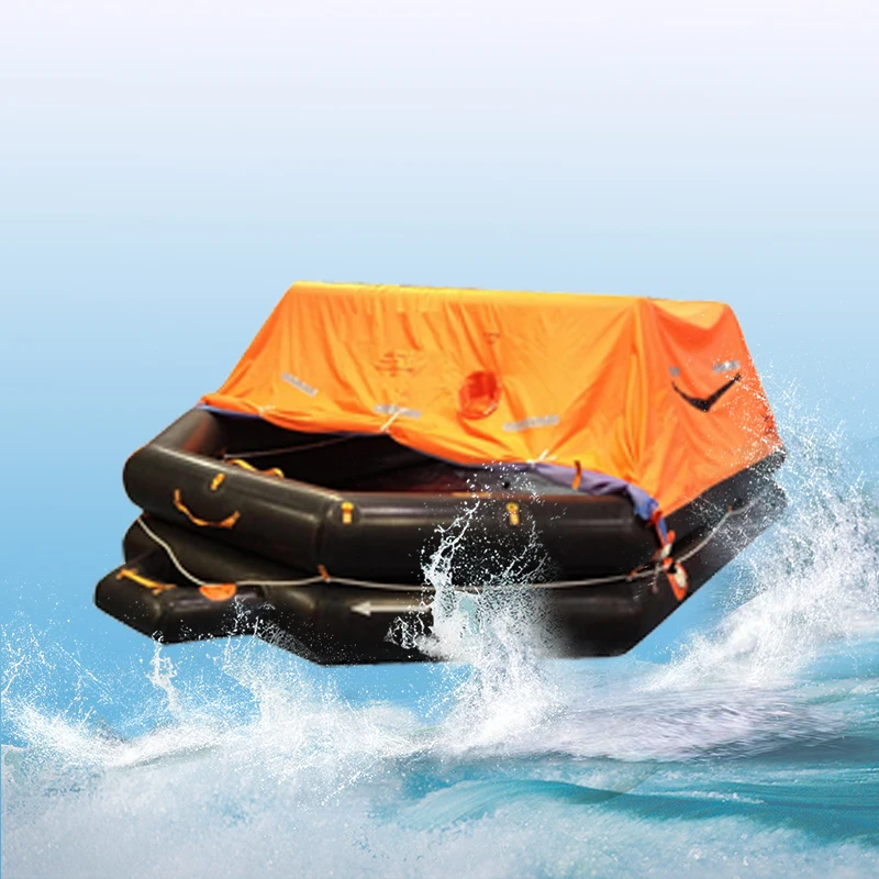 25-persons Self-inflating Throw Over Board Life Raft for Marine Safety