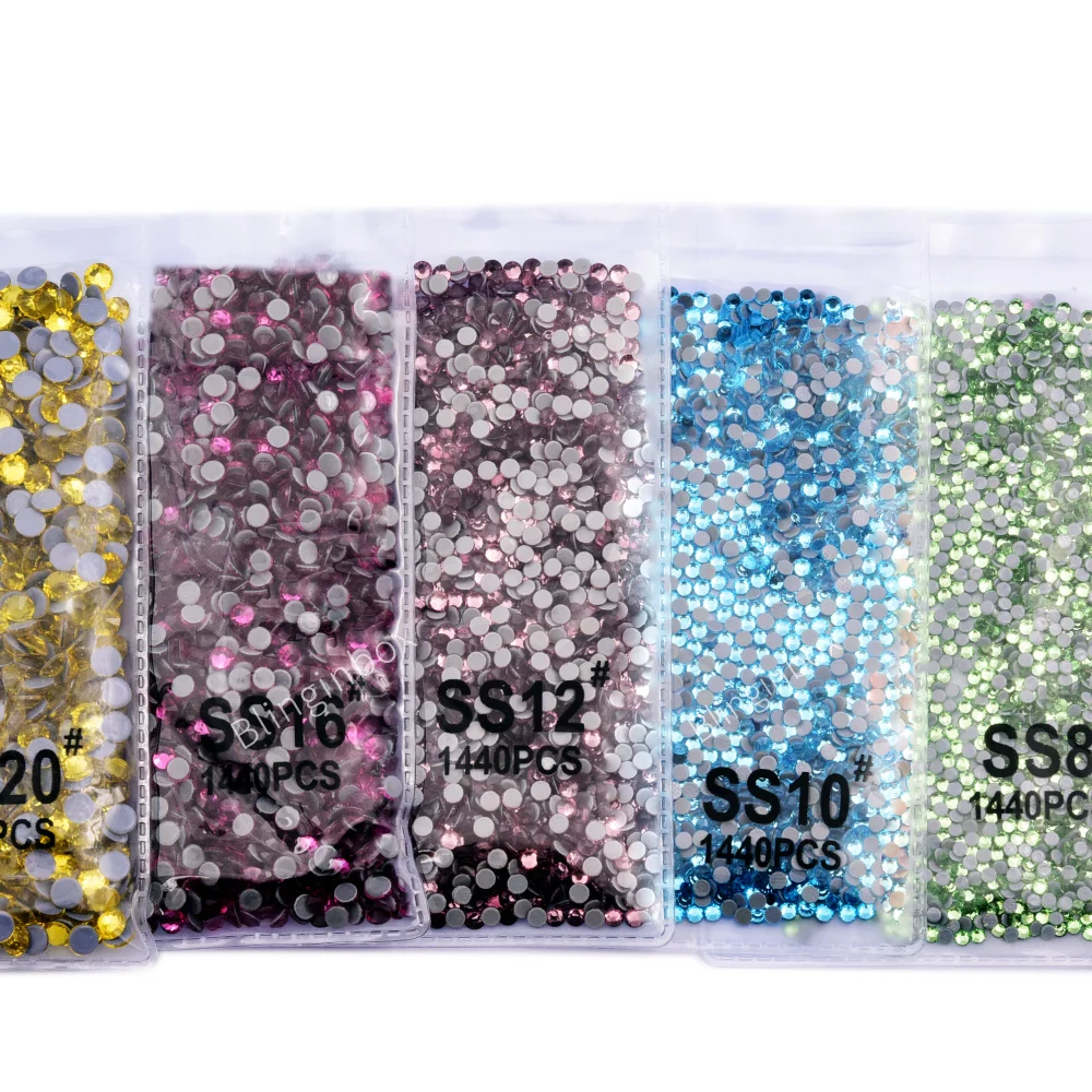 SS4 SS6 SS8 SS10 SS12 SS16 SS20 SS30 SS34 SS40 SS50 AB Hot Fix Rhinestones  Crystal Strass Iron Rhinestone for Clothes Motif