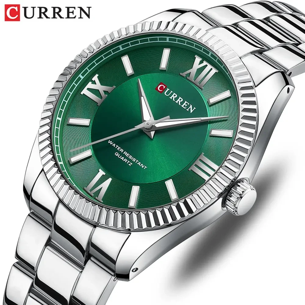 CURREN Fashion Business Watch for Men New Thin Stainless Steel
