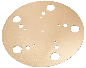 China precision CNC OEM high quality custom solid brass turntable platter plate for record player