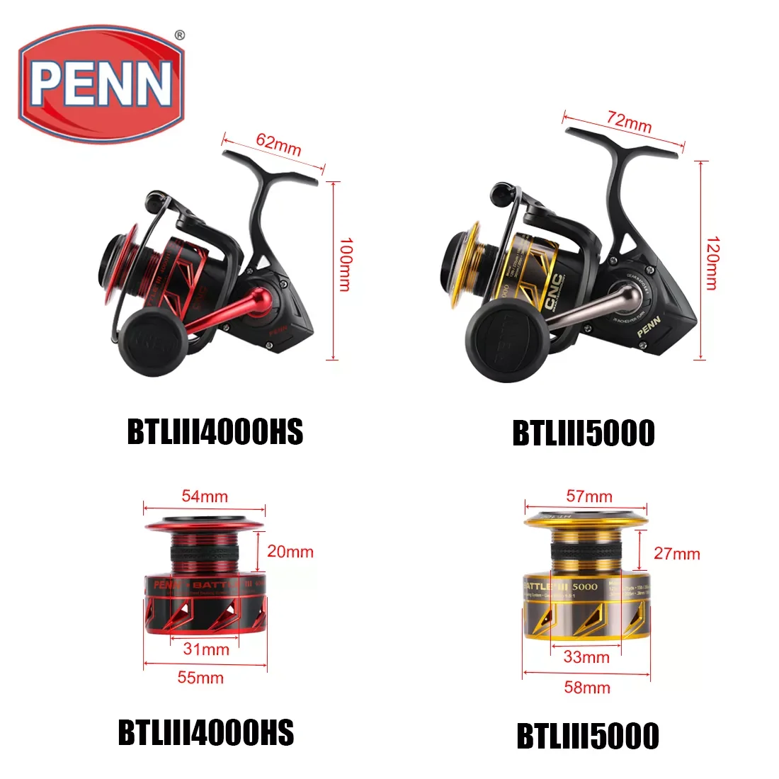 Penn Battle Iii Reel 3000 4000 5000 6000 8000 Battle 3 Cnc Handle 30lb