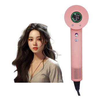 Professional 110000rpm High-Speed Ionic Hair Dryer with LCD for Household and Hotel Use Portable Salon Hair Dryer