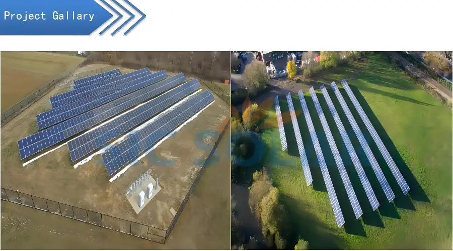 Solar Panel Ground Mounting System PV Rack - Adjustable & Durable