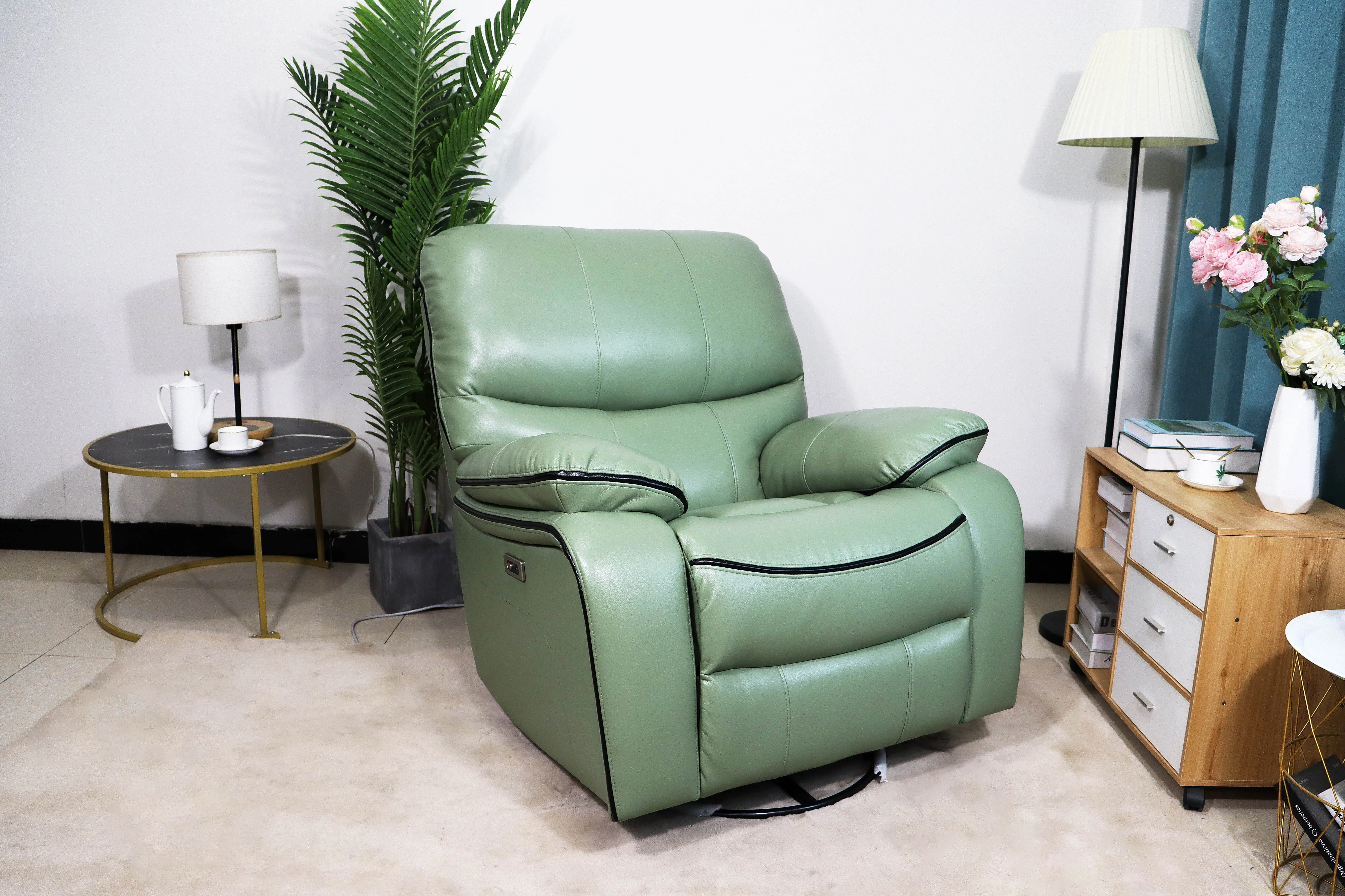Synthetic Leather Electric Power Recliner Zero Gravity Chair
