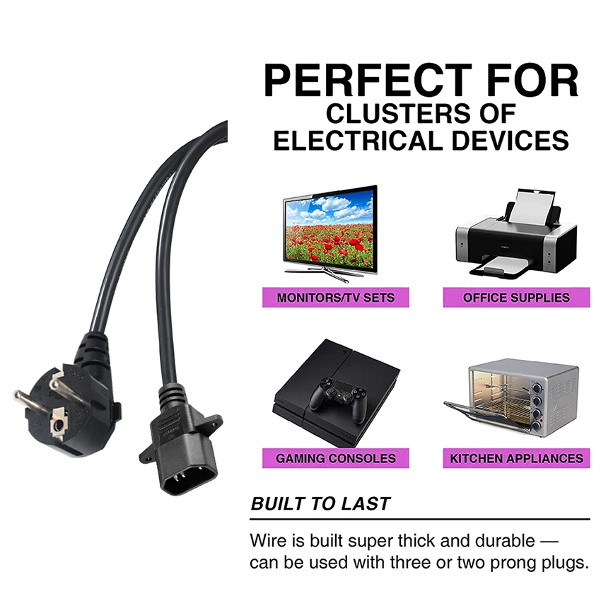 Cavo Nero 1.5 Metri Cavo Alimentazione InLine 20304 - Europlug A IEC-320-C7, 1.5m, Nero, Classe II Cavo Per Elettrodomestici E Dispositivi - Foto 4