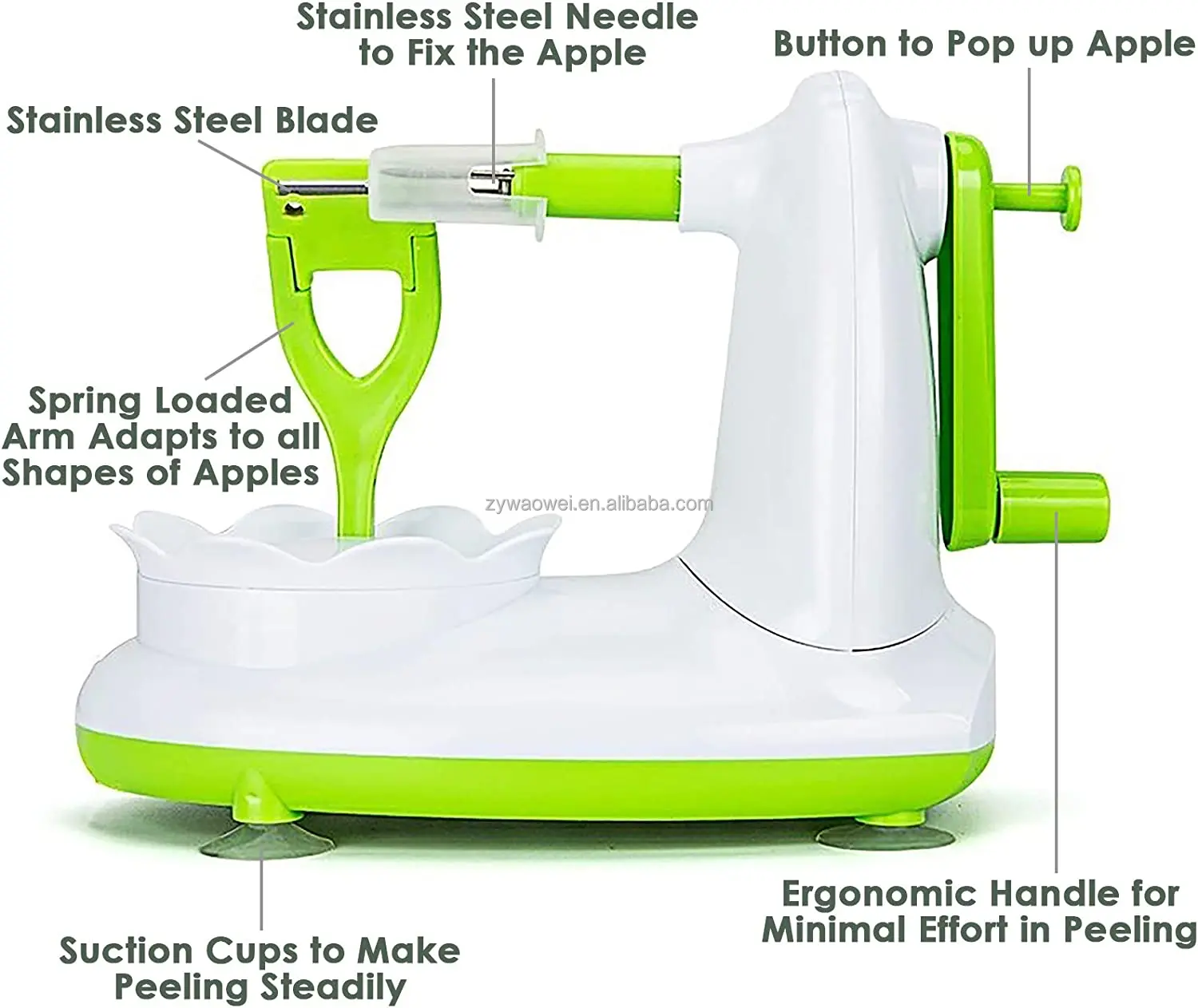 Apple Peeler,Pear Peeler With 8 Wedges Apple Slicer And Corer,Stainless